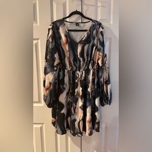 SHEIN Curve 3XL Black and Gray Dress